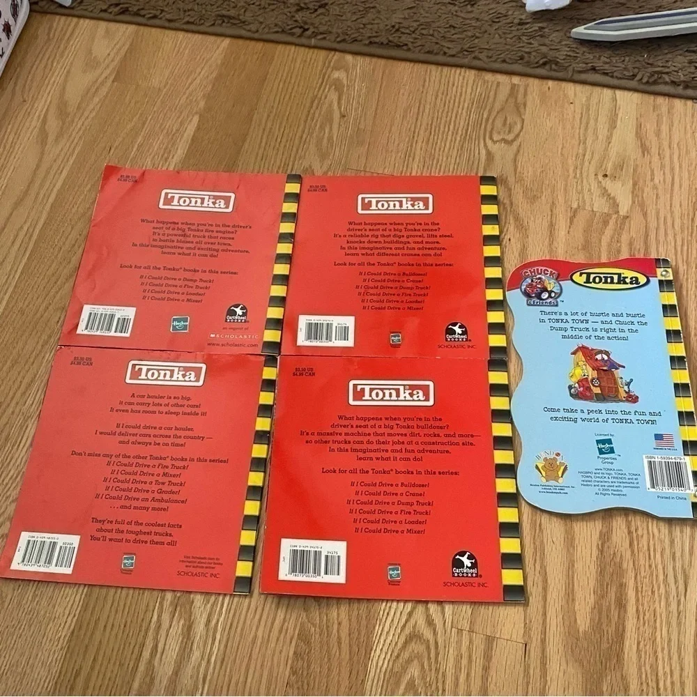 Vintage Tonka Children’s Book Bundle Lot If I Could Drive Firetruck Car Hauler